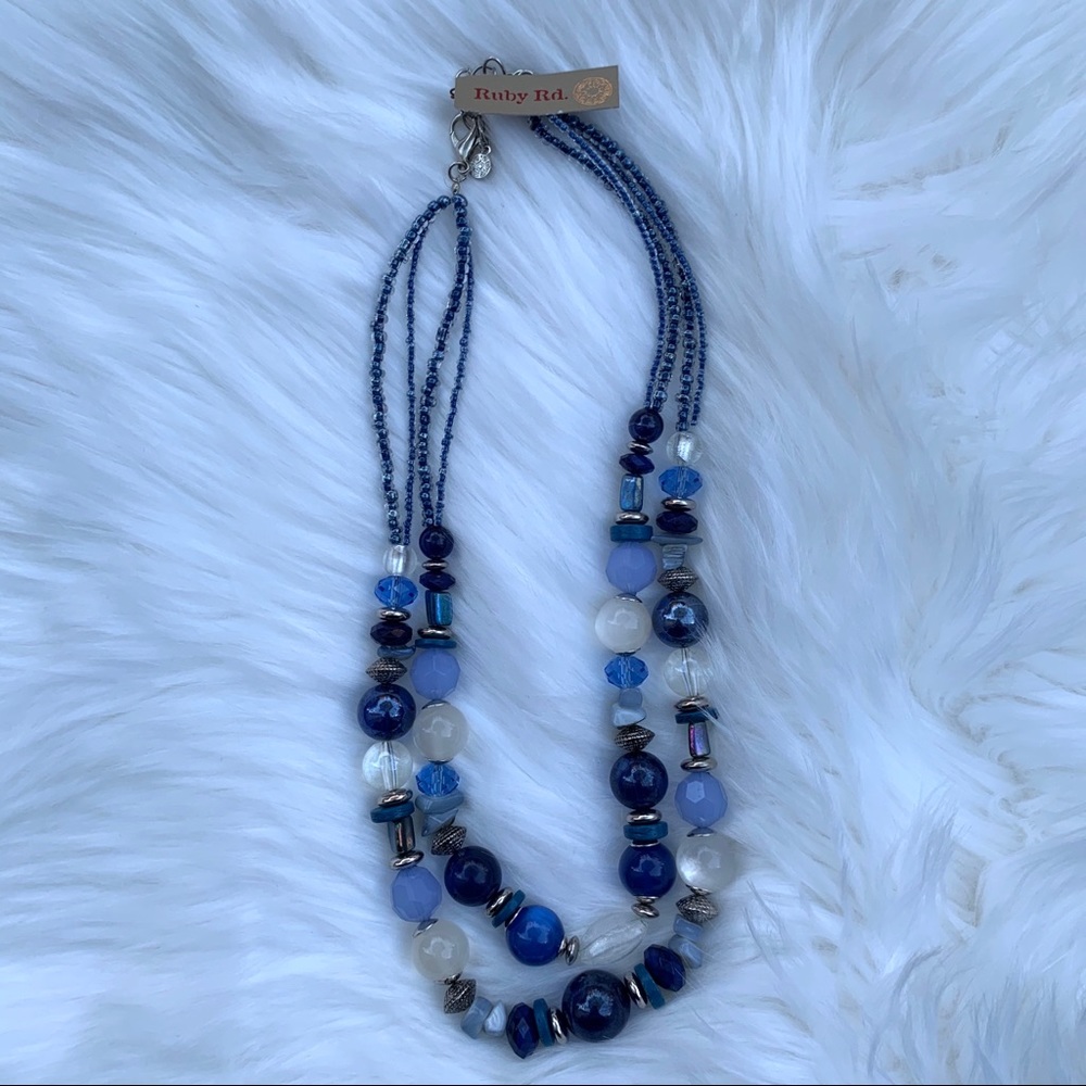 Ruby Rd. Modern Mosaic Beaded Necklace